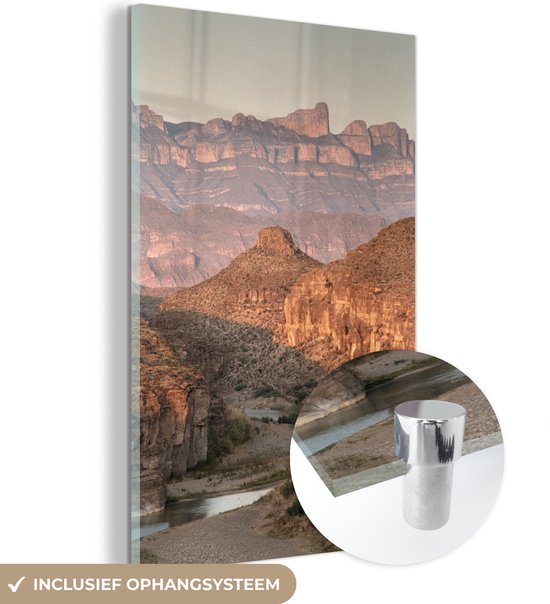 MuchoWow® Peinture sur verre 60x90 cm - Peinture sur verre acrylique - Parc national de Big Bend au Texas - Photo sur verre - Peintures
