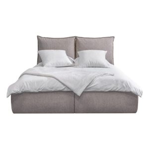 Lit coffre GARANCE avec tete de lit effet oreiller Lit coffre GARANCE avec tete de lit effet oreiller
