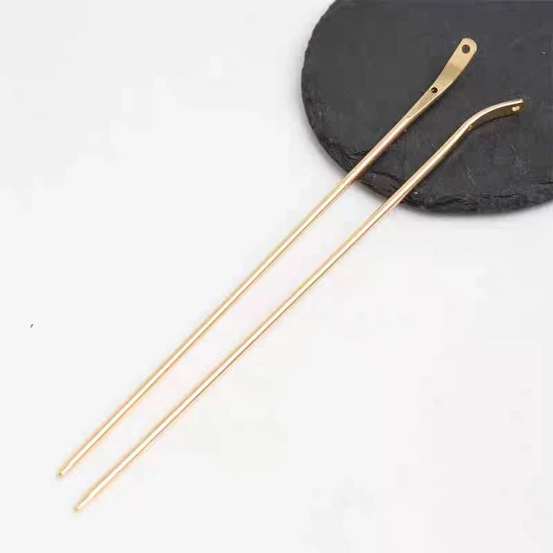 Curved Metal Hair Stick, 170mm | DIY Hairpin Blank for Jewelry Making & Crafts/ 2 Hair Stick – Image 3