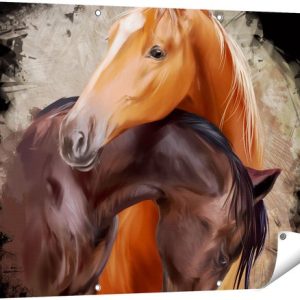 Gards Poster de Jardin Deux Paarden Dessinés en Câlin – Abstrait – 120×80 cm – Toile Jardin – Décoration de jardin – Décoration murale Extérieure – Tableau Jardin Gards Poster de Jardin Deux Paarden Dessinés en Câlin – Abstrait – 120×80 cm – Toile Jardin – Décoration de jardin – Décoration murale Extérieure – Tableau Jardin