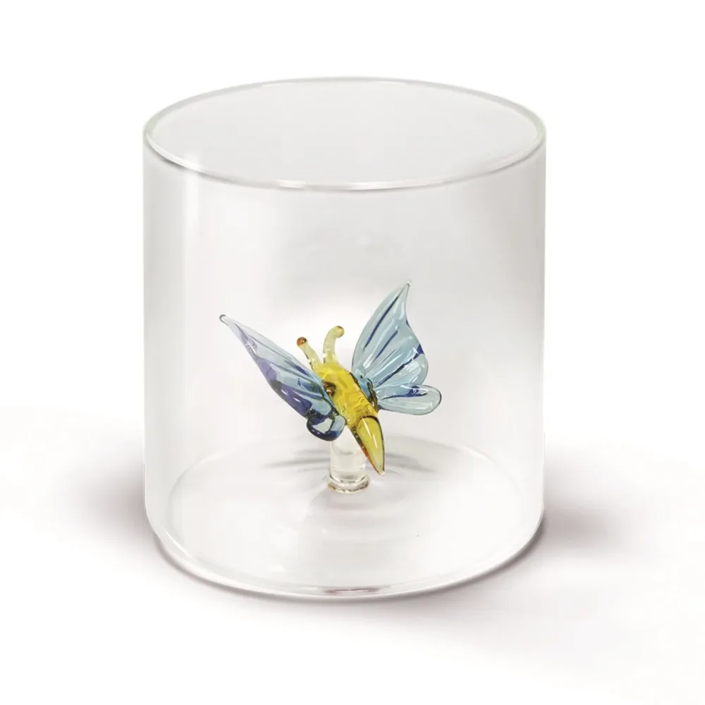 Glas aus Borosilikat 250 ml Schmetterling