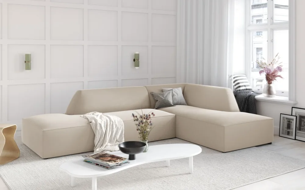 Ruby Velour modulares Ecksofa Open end rechts 4 Sitzer – Image 2