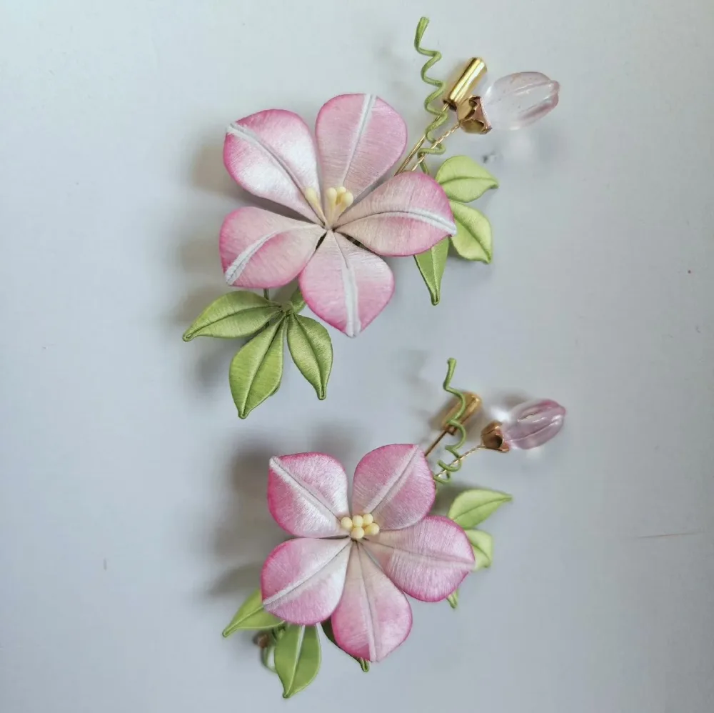 Morning Glory Handmade Brooch - Silk Brooch(Chanhua) – Image 3