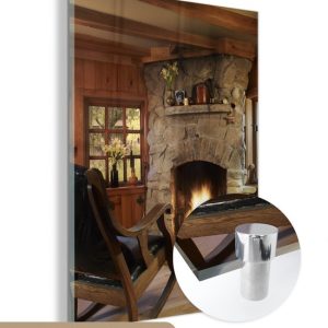 MuchoWow® Peinture sur Verre – Feu Brûlant dans une Cheminée – 60×80 cm – Peintures sur Verre Peintures – Photo sur Glas MuchoWow® Peinture sur Verre – Feu Brûlant dans une Cheminée – 60×80 cm – Peintures sur Verre Peintures – Photo sur Glas