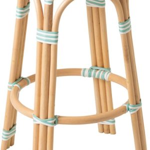 J-Line Tabouret Ligné – roseau/rotin/bambou – bleu clair/blanc – large – 2 pièces J-Line Tabouret Ligné – roseau/rotin/bambou – bleu clair/blanc – large – 2 pièces