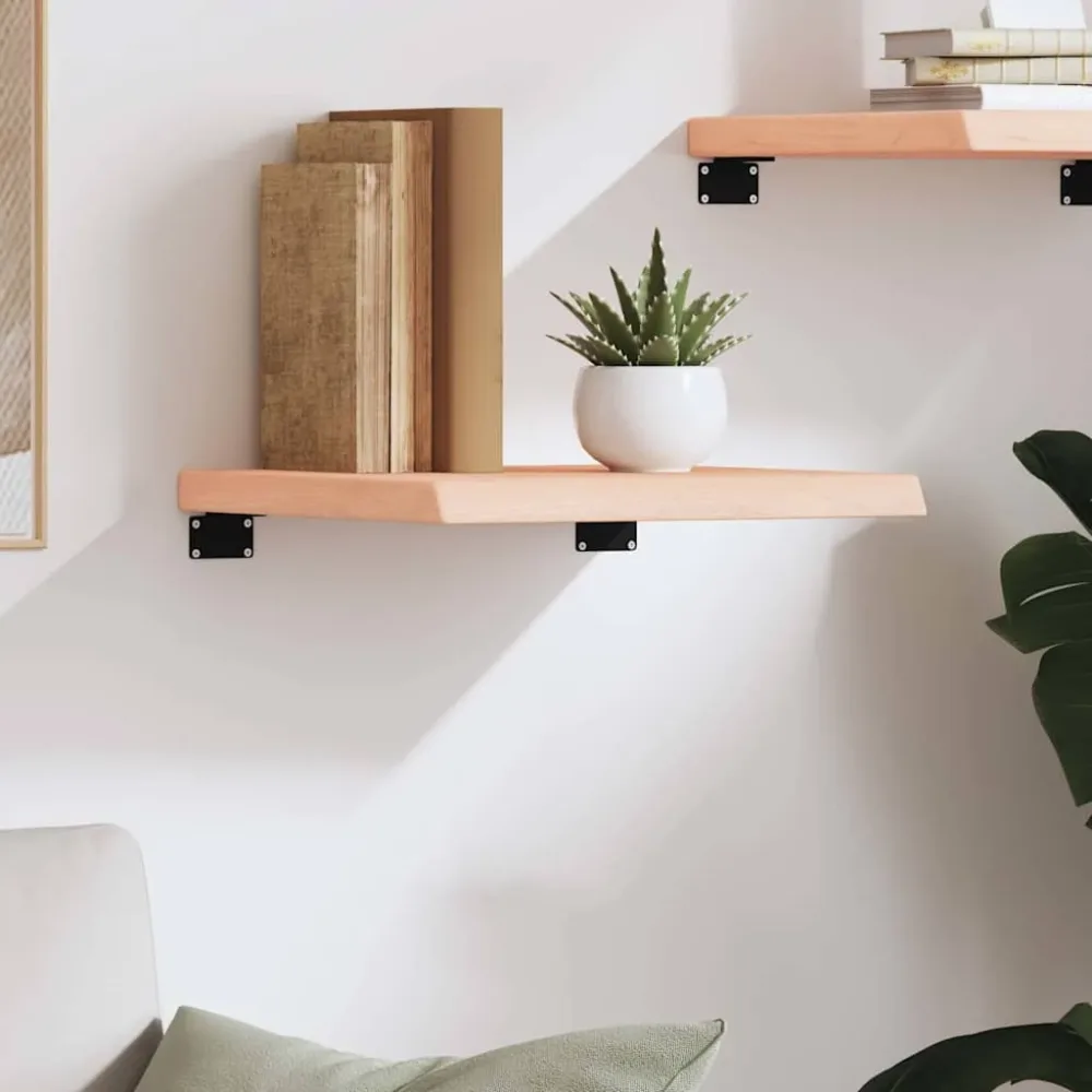 Wall Shelf 40x40x(2-4) cm Untreated Solid Wood Oak – Image 3