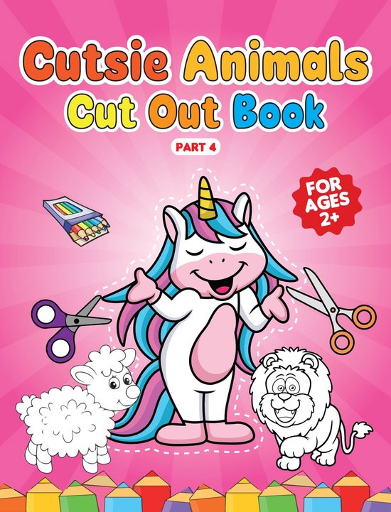 HugoElena - Cutsie Animals - Livre à découper - colorier et découper - partie 4 - 2 ans et plus -40 pages