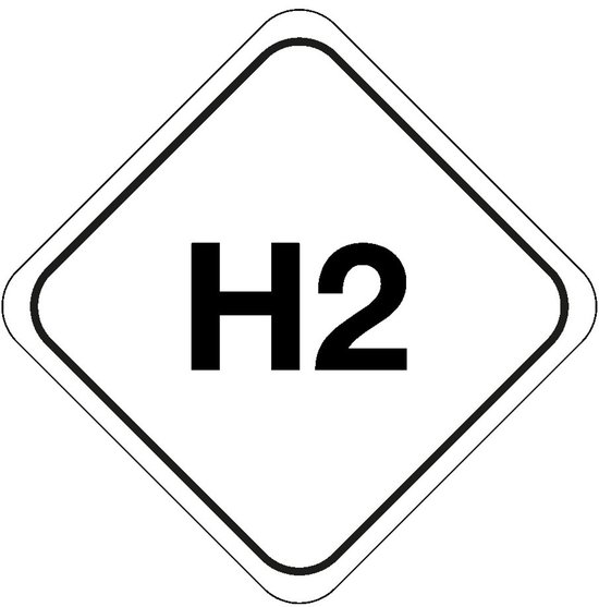 Panneau gaz H2 - plastique 300 x 300 mm