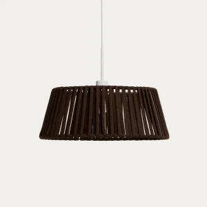 Lampenschirm für die Deckenleuchte Aldet aus flachem Seil in Braun, Ø 46 cm Lampenschirm für die Deckenleuchte Aldet aus flachem Seil in Braun, Ø 46 cm