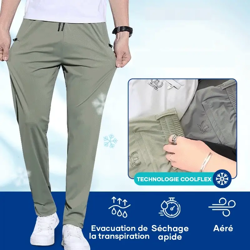 Pantalon stretch en soie Ice – Image 3