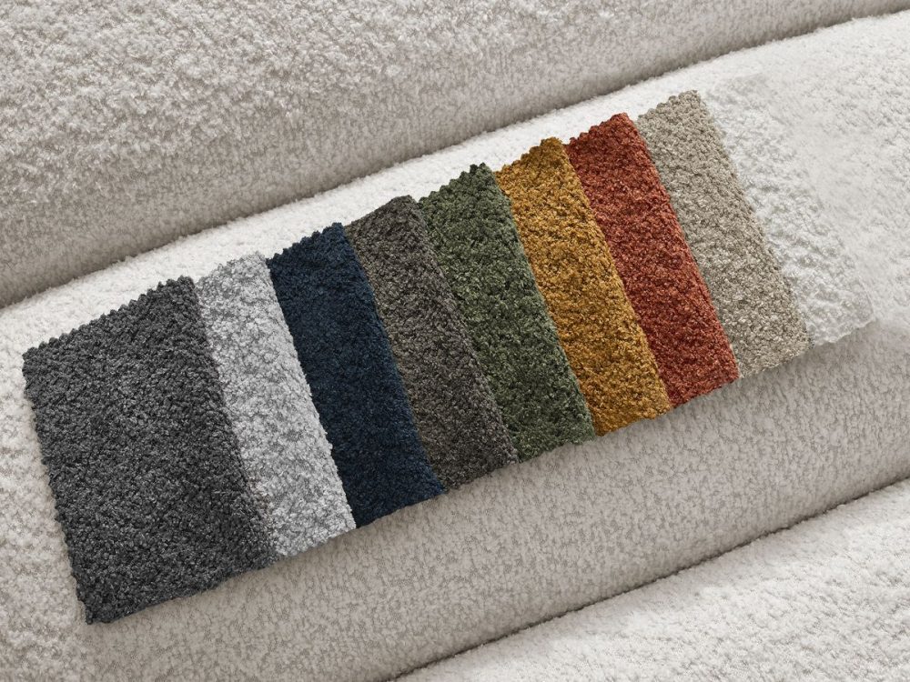 Canape d'angle fixe modulable ANNECY tissu bouclette – Image 3