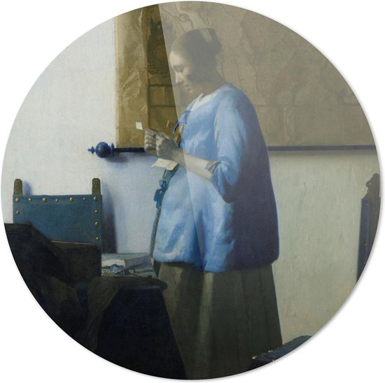 Femme lisant une lettre | Johannes Vermeer | Plexiglas rond | Décoration murale | 40 cm x 40 cm | Peinture | Maîtres anciens | Photo sur plexiglas Femme lisant une lettre | Johannes Vermeer | Plexiglas rond | Décoration murale | 40 cm x 40 cm | Peinture | Maîtres anciens | Photo sur plexiglas