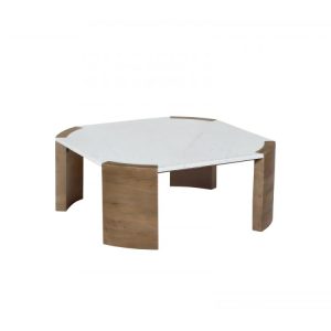 Table basse carree 85 cm TORVI plateau marbre et pieds bois massif d’acacia Table basse carree 85 cm TORVI plateau marbre et pieds bois massif d’acacia