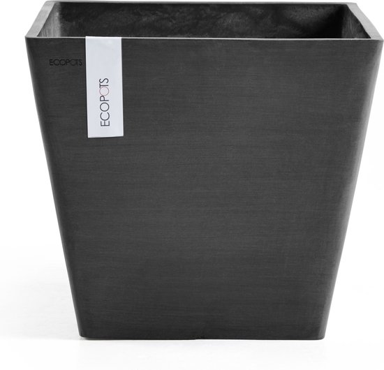 Ecopots Rotterdam 40 - Gris Foncé - 40,1 x H35,5 cm - Pot de fleur / jardinière carré gris foncé