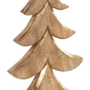 J-Line décoration Sapin de Noël – bois – or – large J-Line décoration Sapin de Noël – bois – or – large