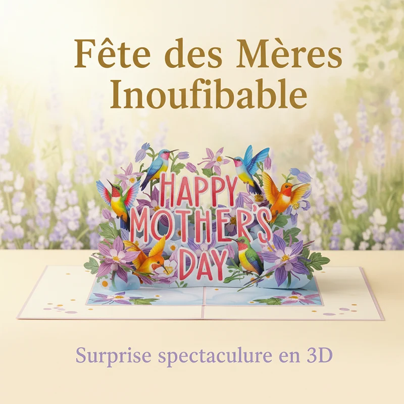 Carte pop-up 3D papillons pour la fête des mères – Image 3