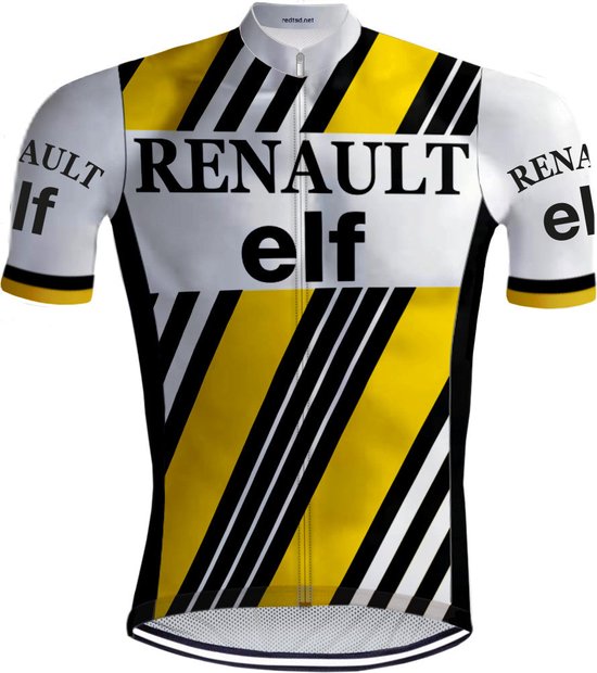 Maillot vélo rétro Renault Elf jaune - REDTED(5XL)