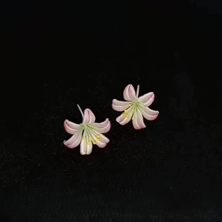 Handmade Chanhua Flower Sterling Silver Earrings | Everyday & Party Wear