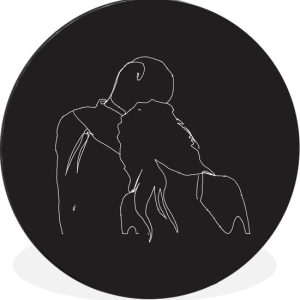 Illustration couple penchée sur fond noir Cercle mural aluminium ⌀ 120 cm – Tirage photo sur cercle mural / cercle vivant / cercle de jardin (décoration murale) Illustration couple penchée sur fond noir Cercle mural aluminium ⌀ 120 cm – Tirage photo sur cercle mural / cercle vivant / cercle de jardin (décoration murale)