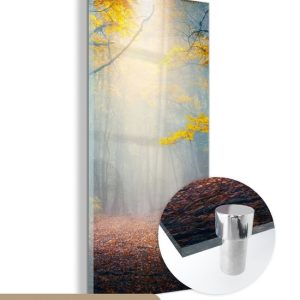 MuchoWow® Peinture sur verre – Forêt – Brouillard – Automne – 20×40 cm – Peintures sur verre acrylique – Photo sur Glas MuchoWow® Peinture sur verre – Forêt – Brouillard – Automne – 20×40 cm – Peintures sur verre acrylique – Photo sur Glas
