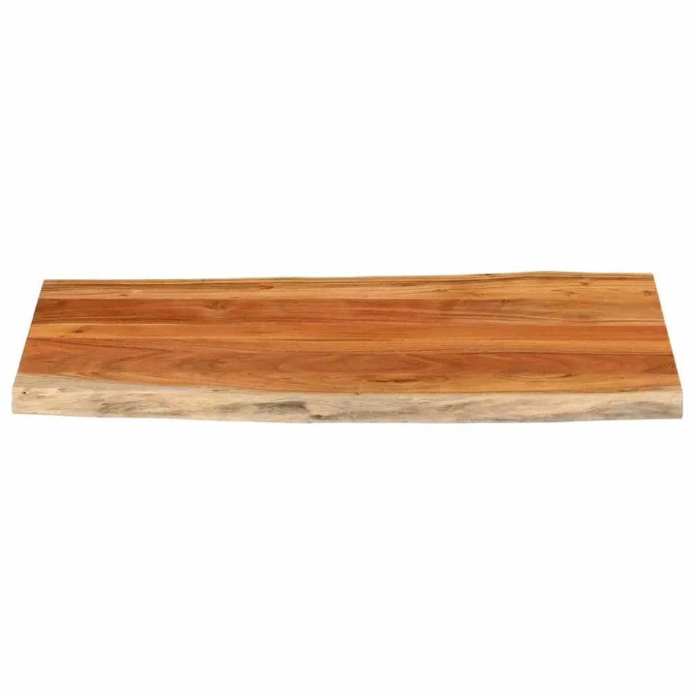 Table Top 100x60x3.8 cm Rectangular Solid Wood Acacia Live Edge – Image 3