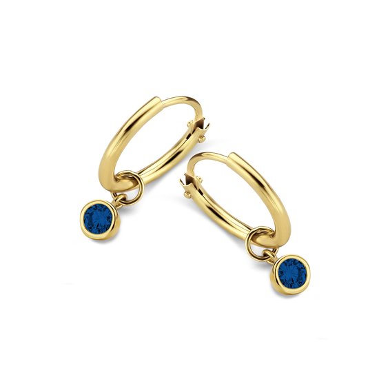 New Bling 9NBG-0608 Boucles d’oreilles en or avec pendentif en zircone – 11×1,2 mm – Blauw foncé – 3,5 mm – 14 carats – Or New Bling 9NBG-0608 Boucles d’oreilles en or avec pendentif en zircone – 11×1,2 mm – Blauw foncé – 3,5 mm – 14 carats – Or