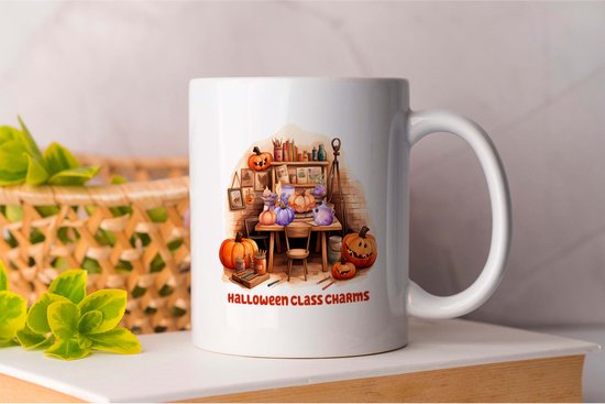 Mug Halloween Class Charms - TeacherLife - Halloween - Cadeau - Cadeau - Enseignement - TeachTheFuture - TeachingInspiration - TeacherLove - LeraarLeven - Onderwijs - Tuteur - OnderwijsInspiratie - LeraarDag