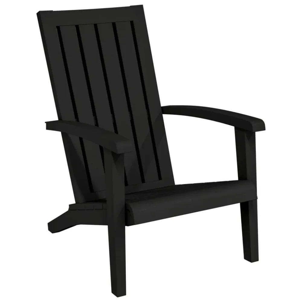 Garden Adirondack Chair | Set of 2 | Black | Polypropylene | Standard – Image 3