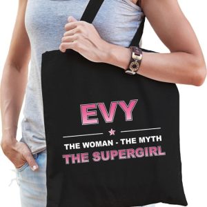 Nom cadeau Evy – La femme, Le mythe le sac en coton supergirl – Sac shopping anniversaire / mère / collègue / petite amie Nom cadeau Evy – La femme, Le mythe le sac en coton supergirl – Sac shopping anniversaire / mère / collègue / petite amie