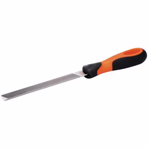 Lime scie plate manche bimatière et 1 chant arrondi bâtarde