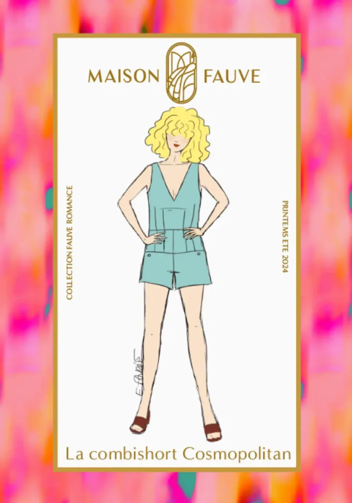 Combishort/Robe Cosmopolitan - Patron papier - Maison Fauve