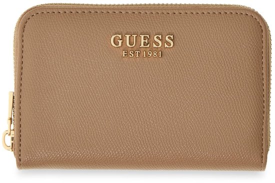 GUESS porte-monnaie Amorette SLG Zip Around Wallet Beige marron clair
