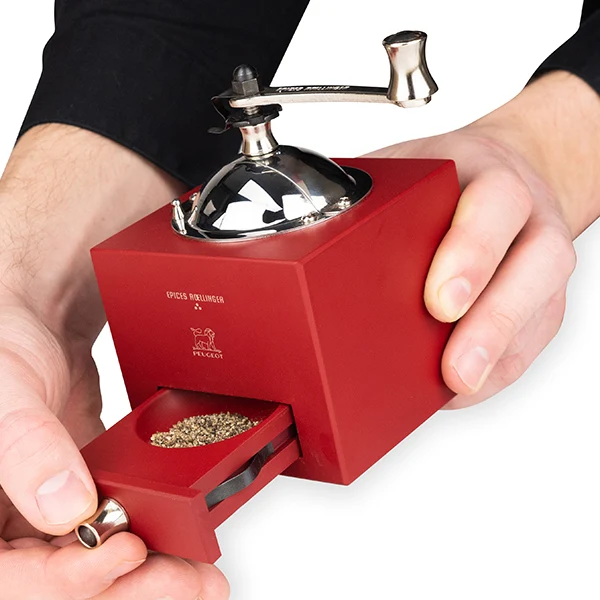 Moulin manuel à poivre hêtre Roellinger rouge piment Peugeot – Image 2