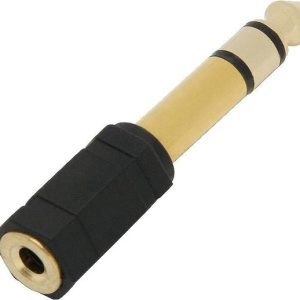 Fiche adaptateur jack 6,3 mm à 3,5 mm – plaquée or Fiche adaptateur jack 6,3 mm à 3,5 mm – plaquée or