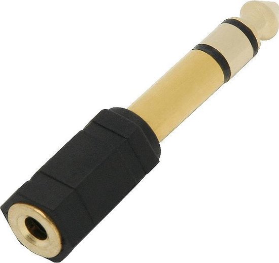 Fiche adaptateur jack 6,3 mm à 3,5 mm - plaquée or