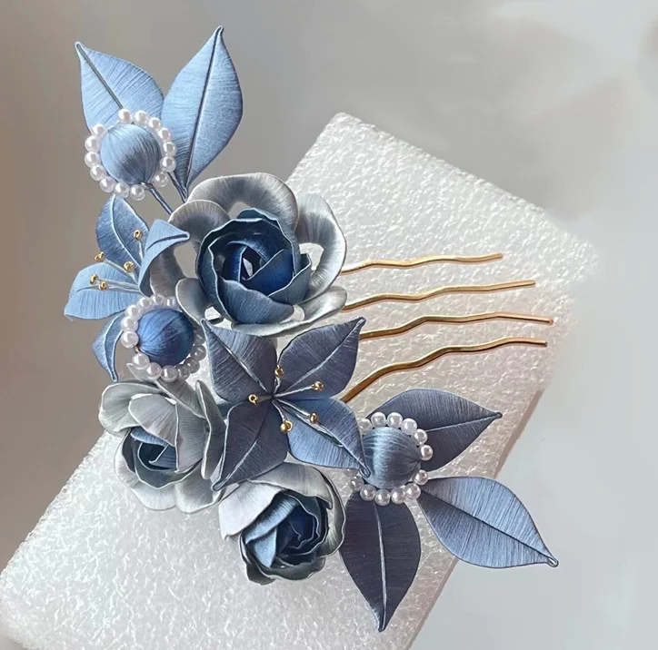 Tingyu Hairpin Chanhua Materials Flowers DIY Kit - Include Detailed Video Tutorial