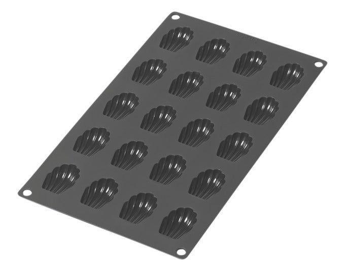 LÉKUÉ Madeleinesform Mini 20er Silikon 30x17.5 cm schwarz