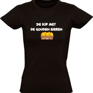La poule aux oeufs d’or T-shirt femme – pâques – expression – oeuf La poule aux oeufs d’or T-shirt femme – pâques – expression – oeuf