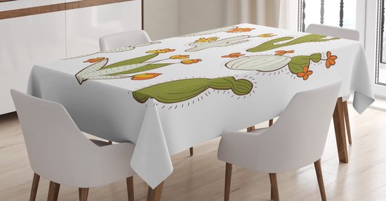 Nappe rectangulaire New Bed Cactus Krabbel, cactus, flore pour salle à manger et cuisine, très résistante 140 cm L x 240 cm L
