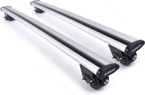 Galeries de toit sur mesure pour Chevrolet Captiva à partir de 2006 - Barres de toit ouvertes - Aluminium - Capacité de chargement élevée 100kg - Wingbar Argent - Merk Farad