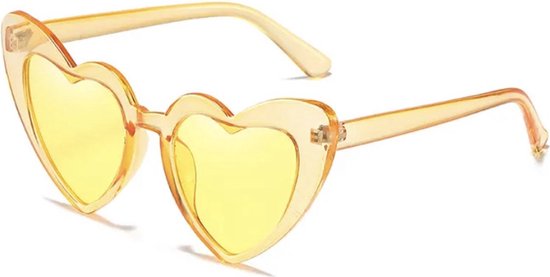 Jumada’s – Lunettes de soleil coeurs – Jaune – Lunettes en forme de coeur Jumada’s – Lunettes de soleil coeurs – Jaune – Lunettes en forme de coeur