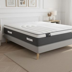 Ensemble matelas hybride ressorts ensaches et mousse a memoire de forme EYLAU + sommier BOBOCHIC x SIMMONS ® Ensemble matelas hybride ressorts ensaches et mousse a memoire de forme EYLAU + sommier BOBOCHIC x SIMMONS ®