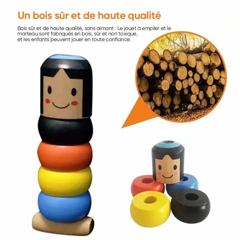 Jouet magique Homme en bois incassable – Image 3