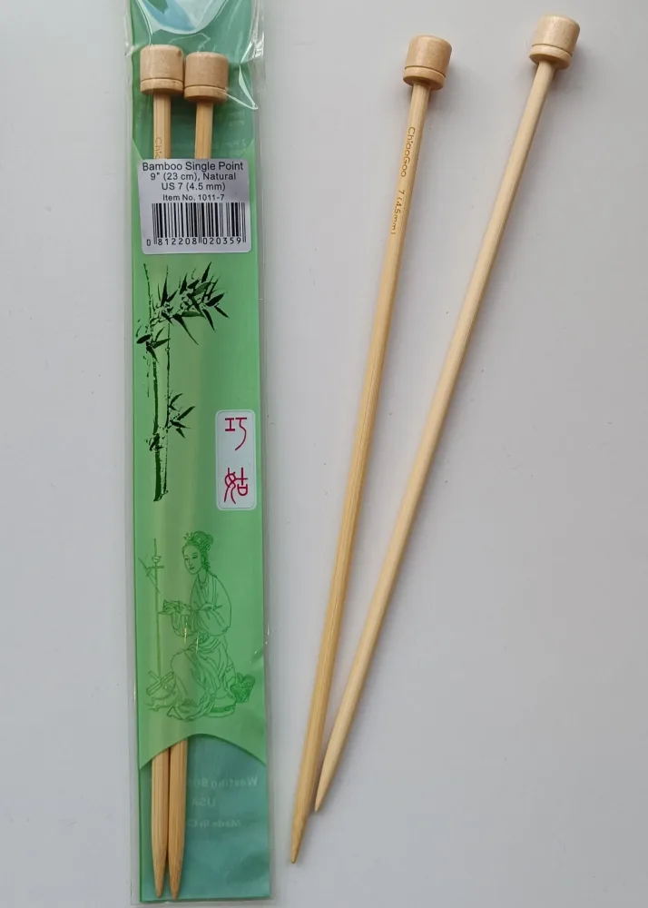 Aiguilles à tricot en bambou 9" (23cm) - Chiaogoo