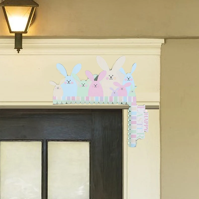 Décoration de porte lapin de Pâques – Image 2