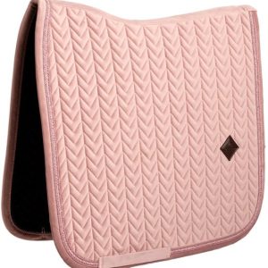 Kentucky Horsewear – Tapis de selle de dressage Velvet Mini Pearls, vieux rose – COMPLET