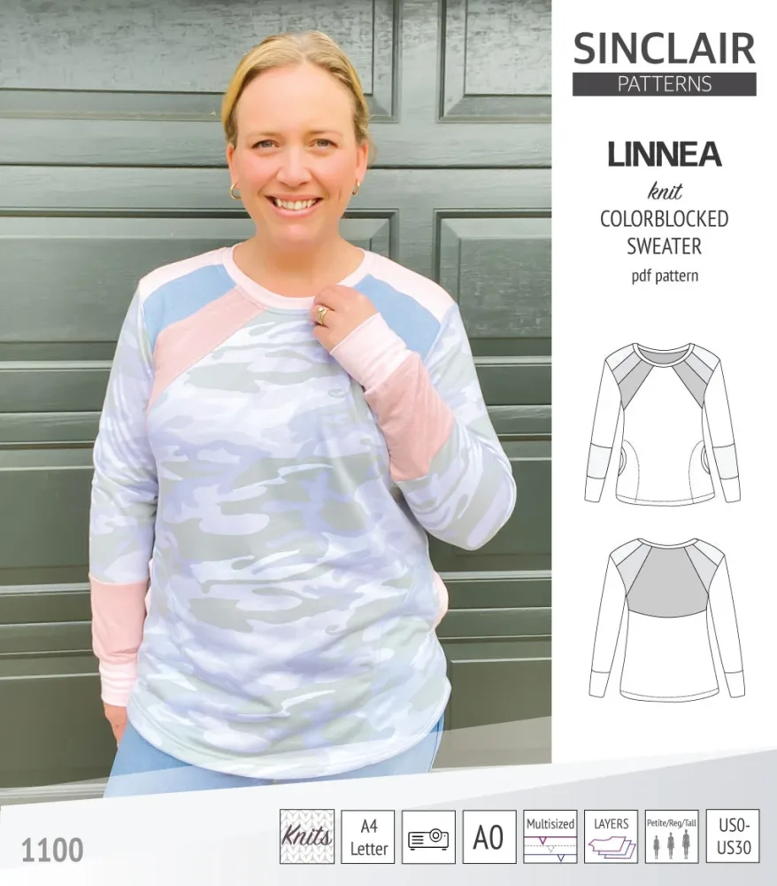 LINNEA sweater | Sinclair Patterns - PDF Sewing pattern