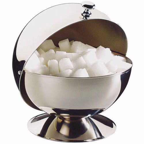 Sucrier boule en acier inoxydable