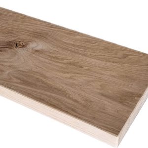 GoudmetHout – Planche de chêne massif – Planche de toilette – Planche murale – Rebord de fenêtre – 80 x 25 cm – Non traité