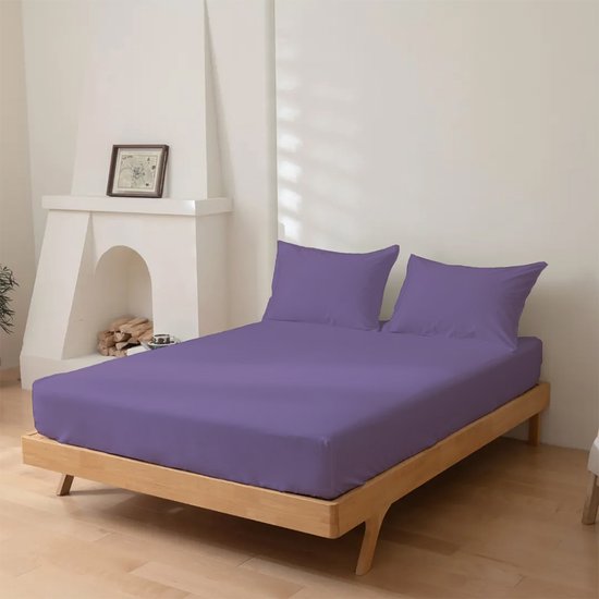 Hoeslaken Cameleon Lilas 200x220cm Hoeslaken Cameleon Lilas 200x220cm